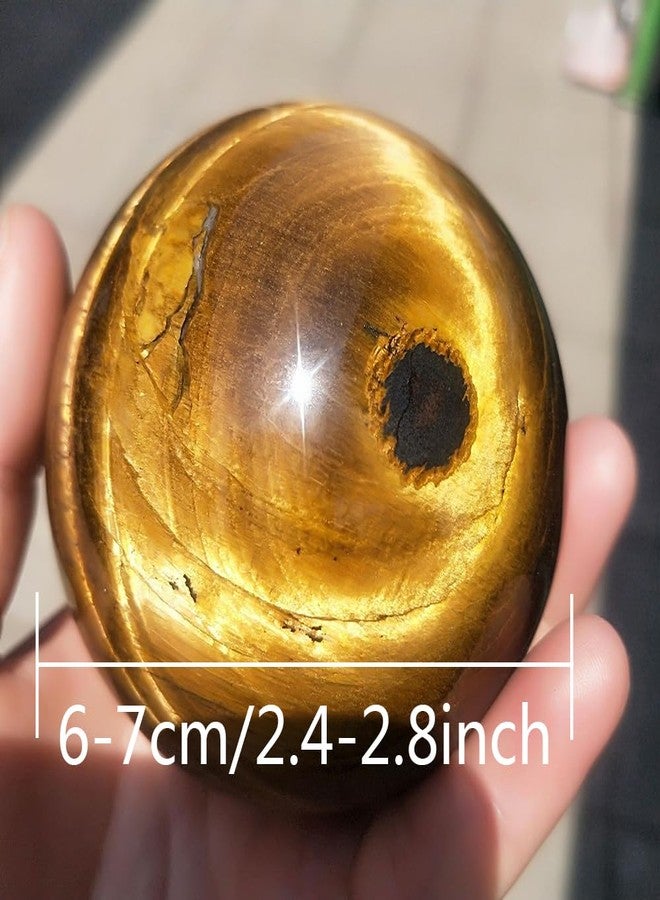 AierCrystal 6-7cm/2.36-2.75inch Tiger Eyes Crystal Ball Polished Natural Tiger Eye Stone Sphere Decorative Sphere Healing Crystals Ball Stone Crafts Home Decor Ornament Gifts (Tiger's Eye, 60-70mm) - Image 4